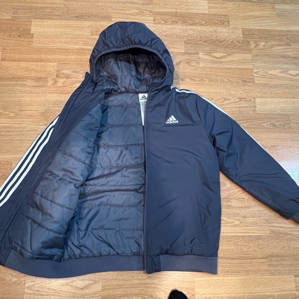Adidas Boys' Zip Front Classic Bomber Hooded Jacket